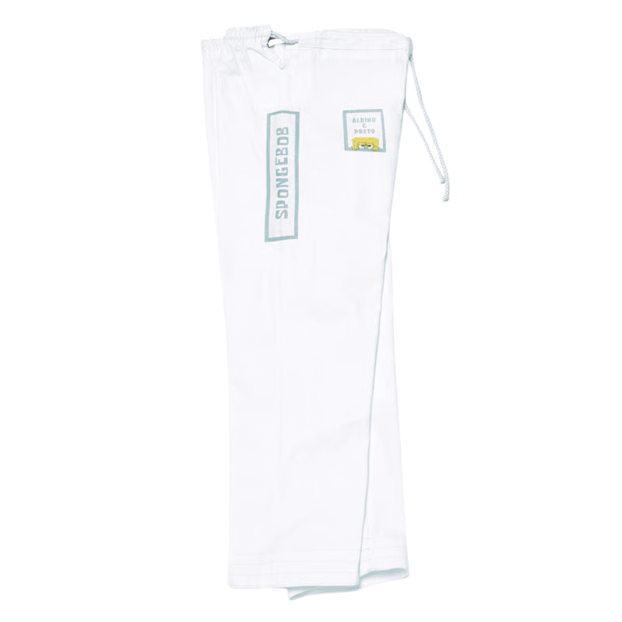BJJ Gi Albino & Preto Batch 73 SpongeBob White Jiu Jitsu Kimono Uniform